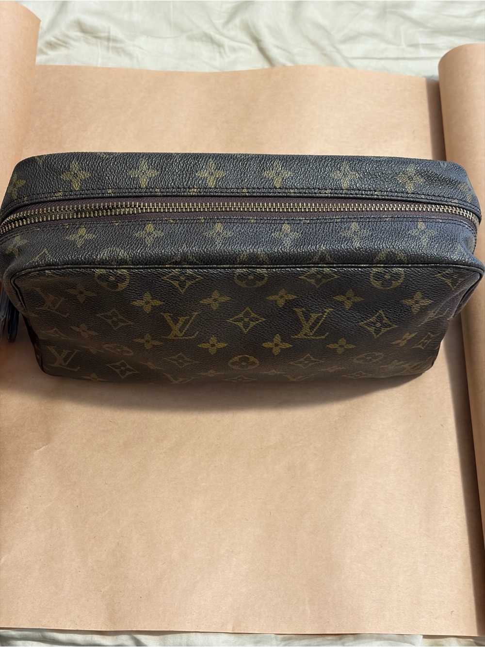 Louis Vuitton Monogram Toiletry Pouch - Brown with Gold Monogram
